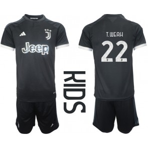 Juventus Timothy Weah #22 Replica Third Stadium Kit for Kids 2023-24 Short Sleeve (+ pants)